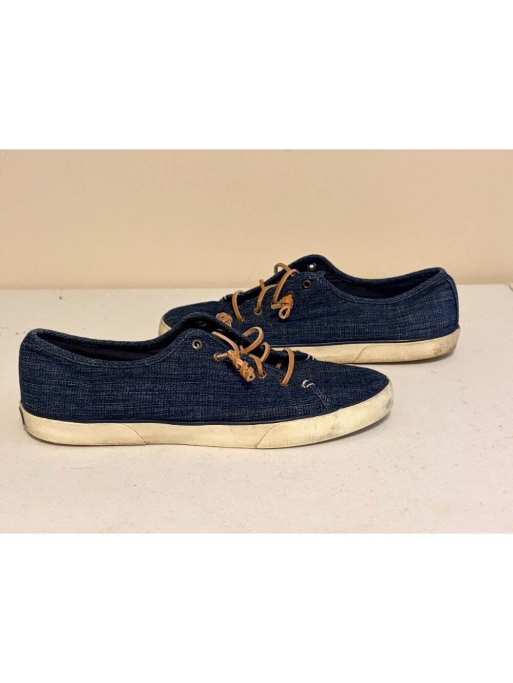 Sperry Top-Sider Pier View Core Navy Blue Canvas Sneakers Women's Size 12
